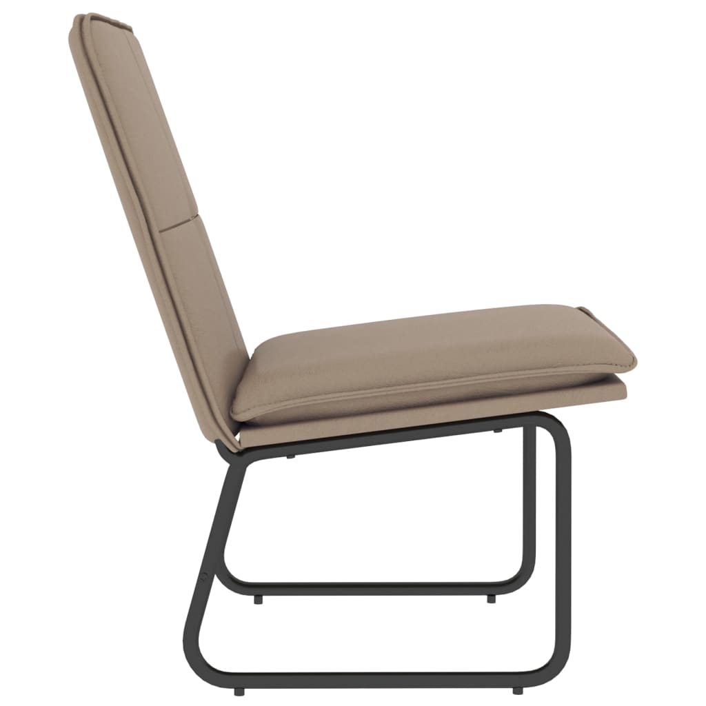 Cadeira lounge 54x75x76 cm couro artificial cor cappuccino