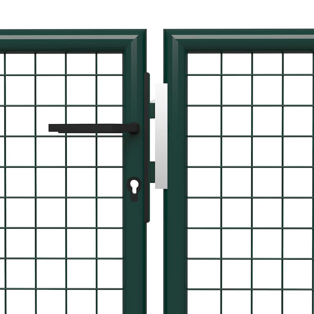 Portão de jardim em aço 500x150 cm verde