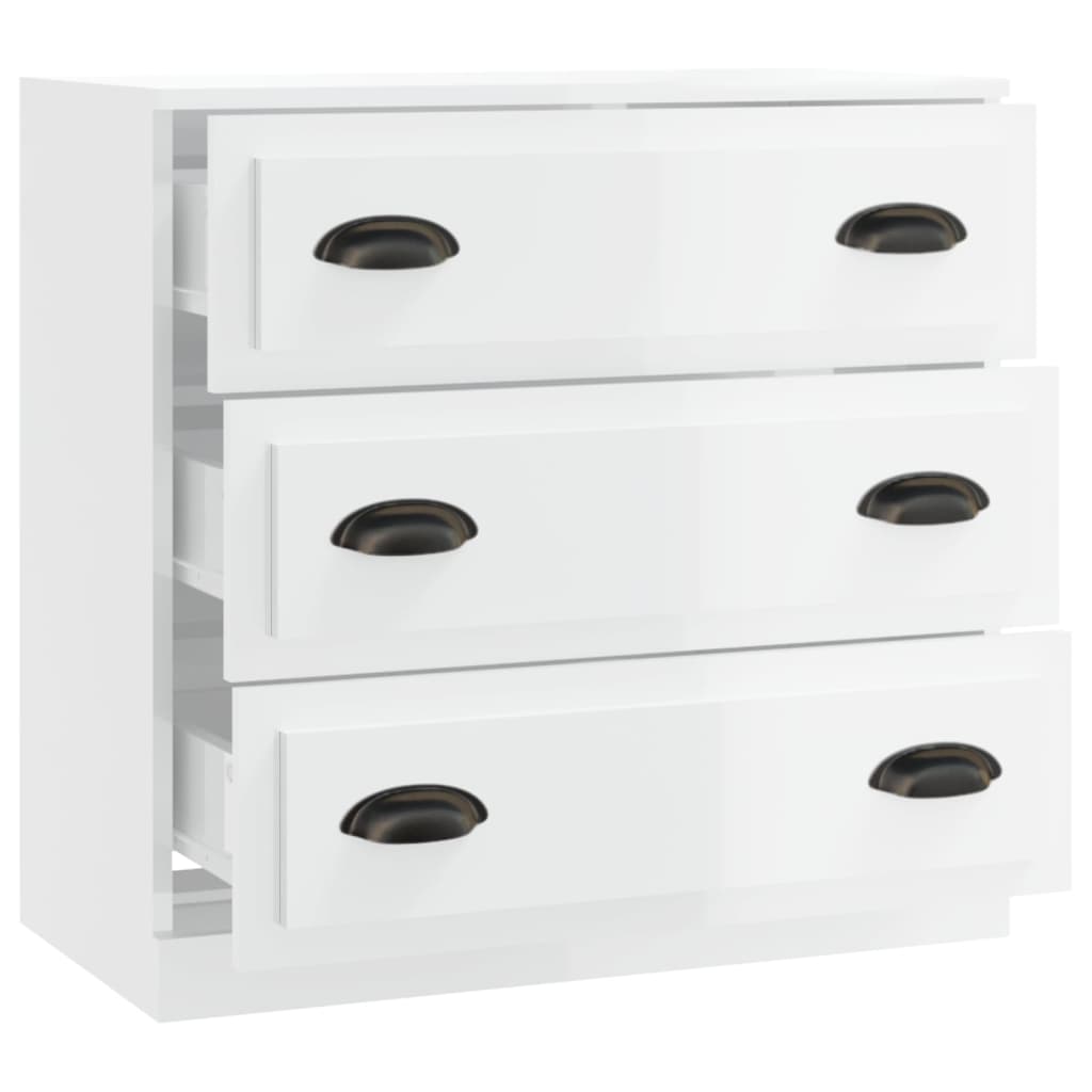 Aparador 70x35,5x67,5 cm derivados de madeira branco brilhante