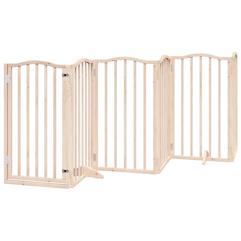 Portão para cães com porta dobrável 9 painéis 450 cm álamo