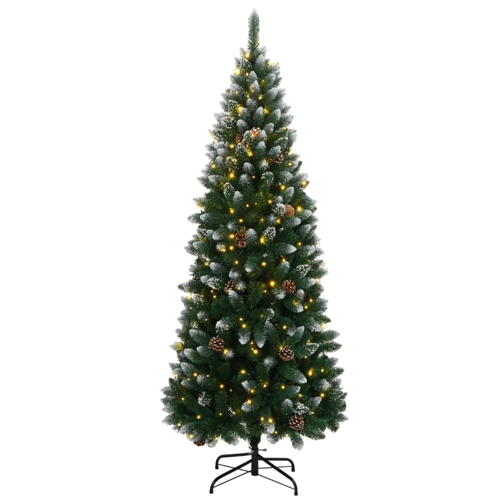 Árvore de natal artificial com 300 luzes LED 210 cm