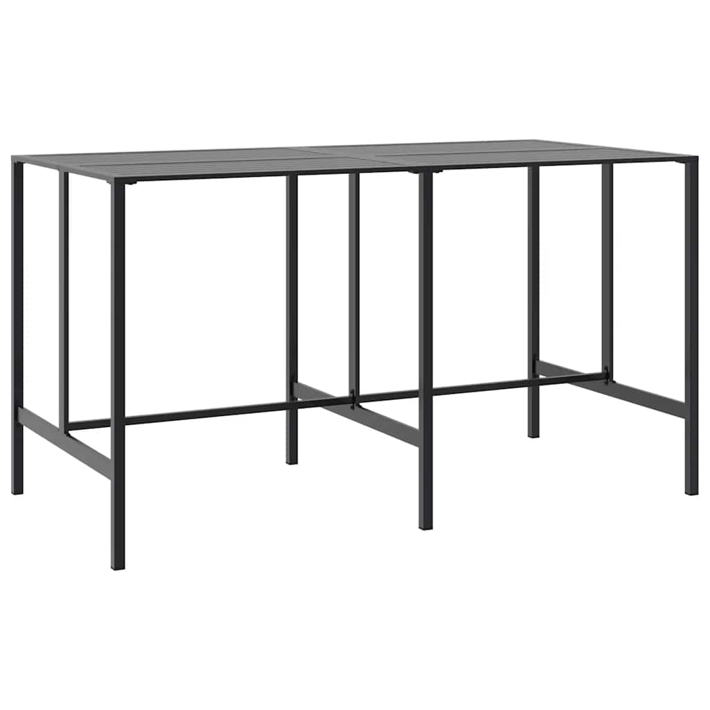 Conjunto de bar para jardim 9 pcs aço revestido a pó preto