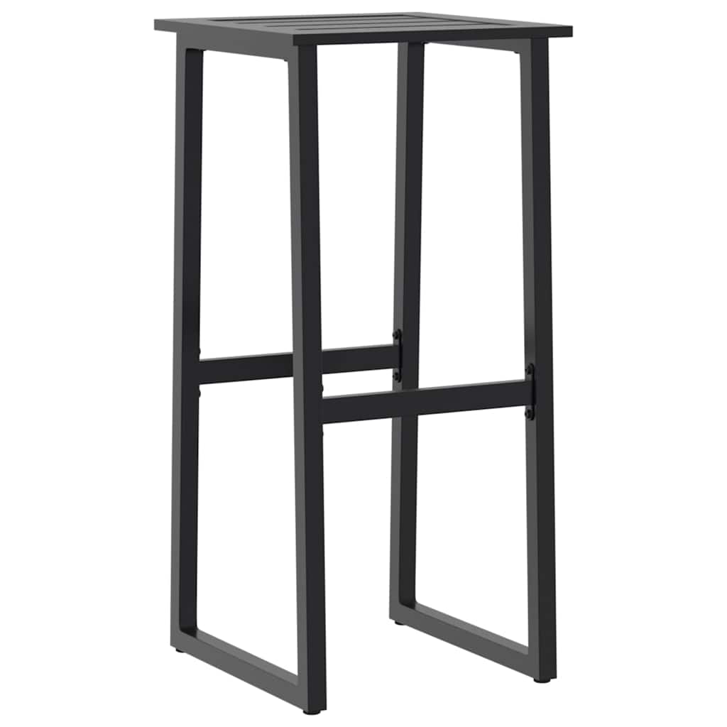 Conjunto de bar para jardim 9 pcs aço revestido a pó preto