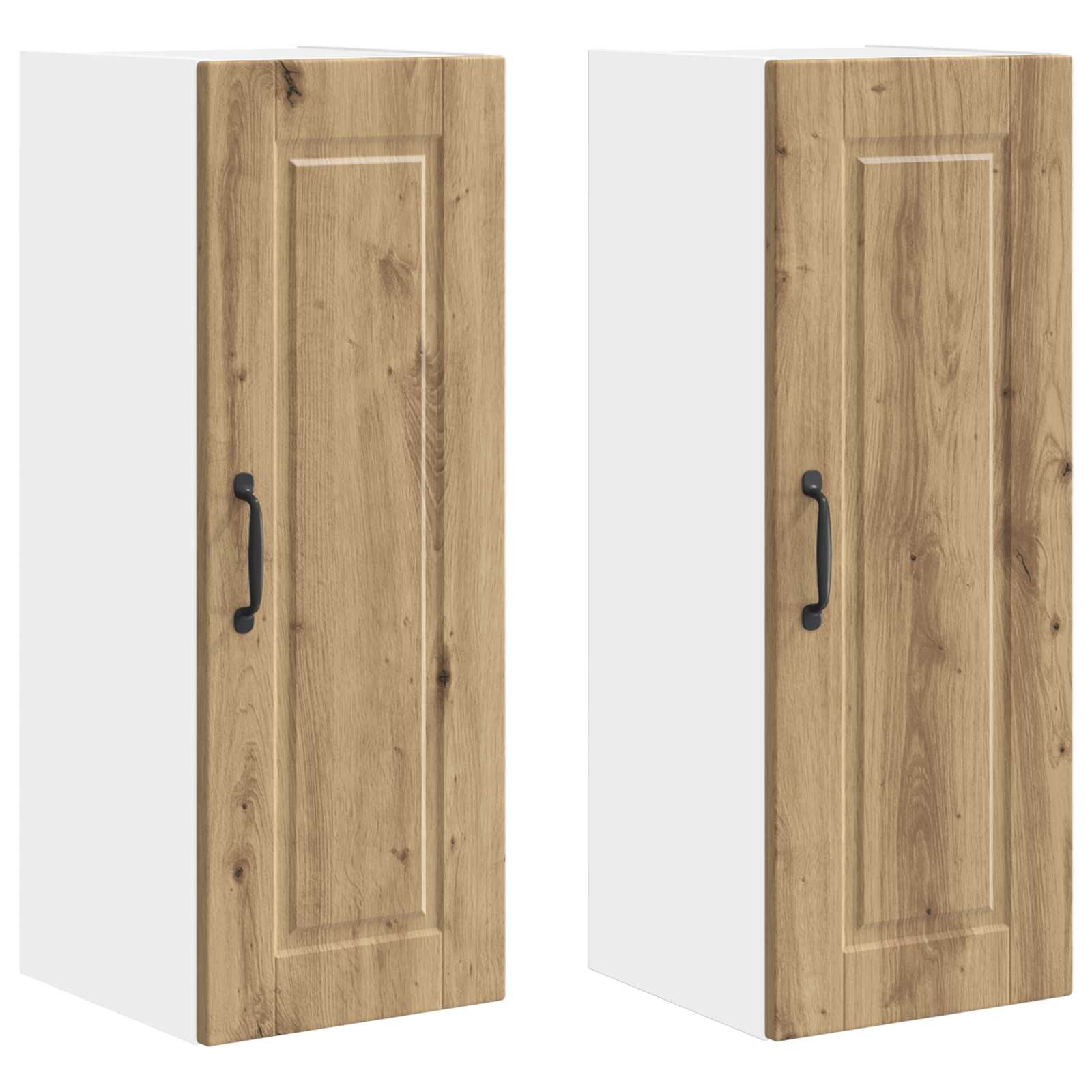 Armário de parede porto 2 unid. carvalho artesanal