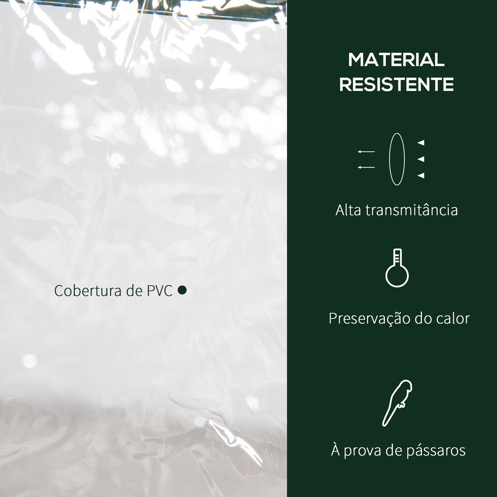 Estufa de Jardim com 3 Prateleiras Metálicas e Porta Enrolável Estufa de Varanda Exterior para Cultivo de Plantas Flores 69x49x1