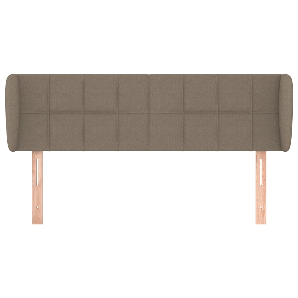 Cabeceira cama abas tecido 147x23x78/88 cm cinzento-acastanhado