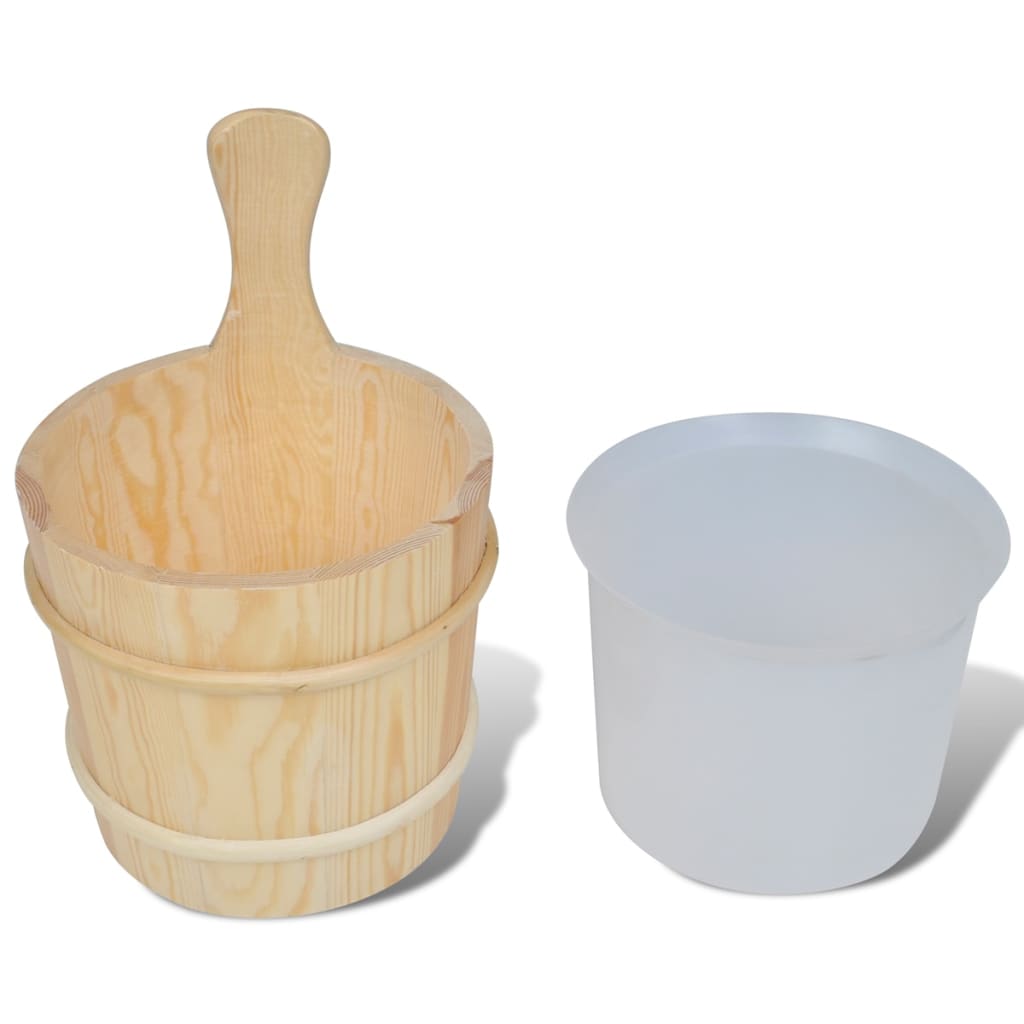 5 Pcs acessórios sauna balde/colher/ampulheta/termo-higrómetro