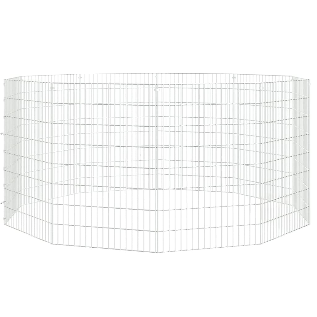 Recinto exterior p/ animais 10 painéis 54x80cm ferro galvaniz.