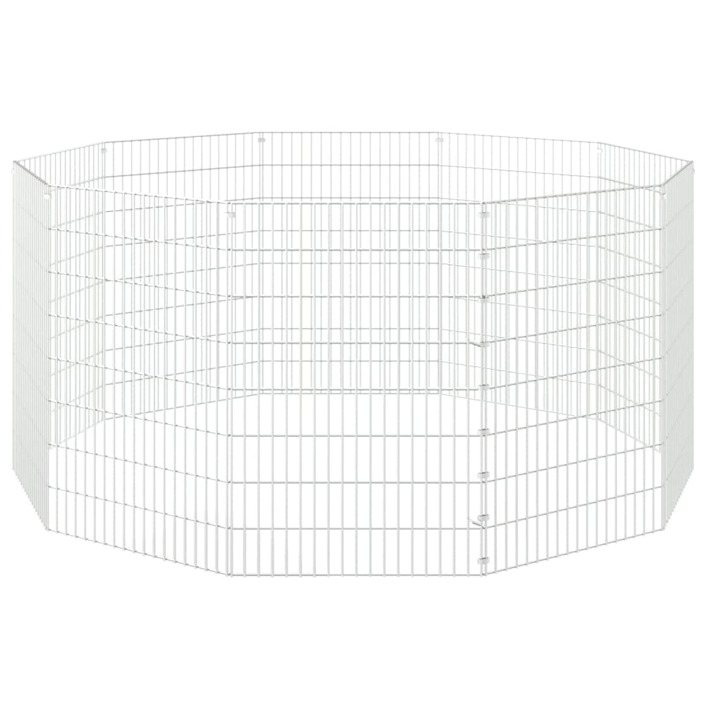 Recinto exterior p/ animais 10 painéis 54x80cm ferro galvaniz.