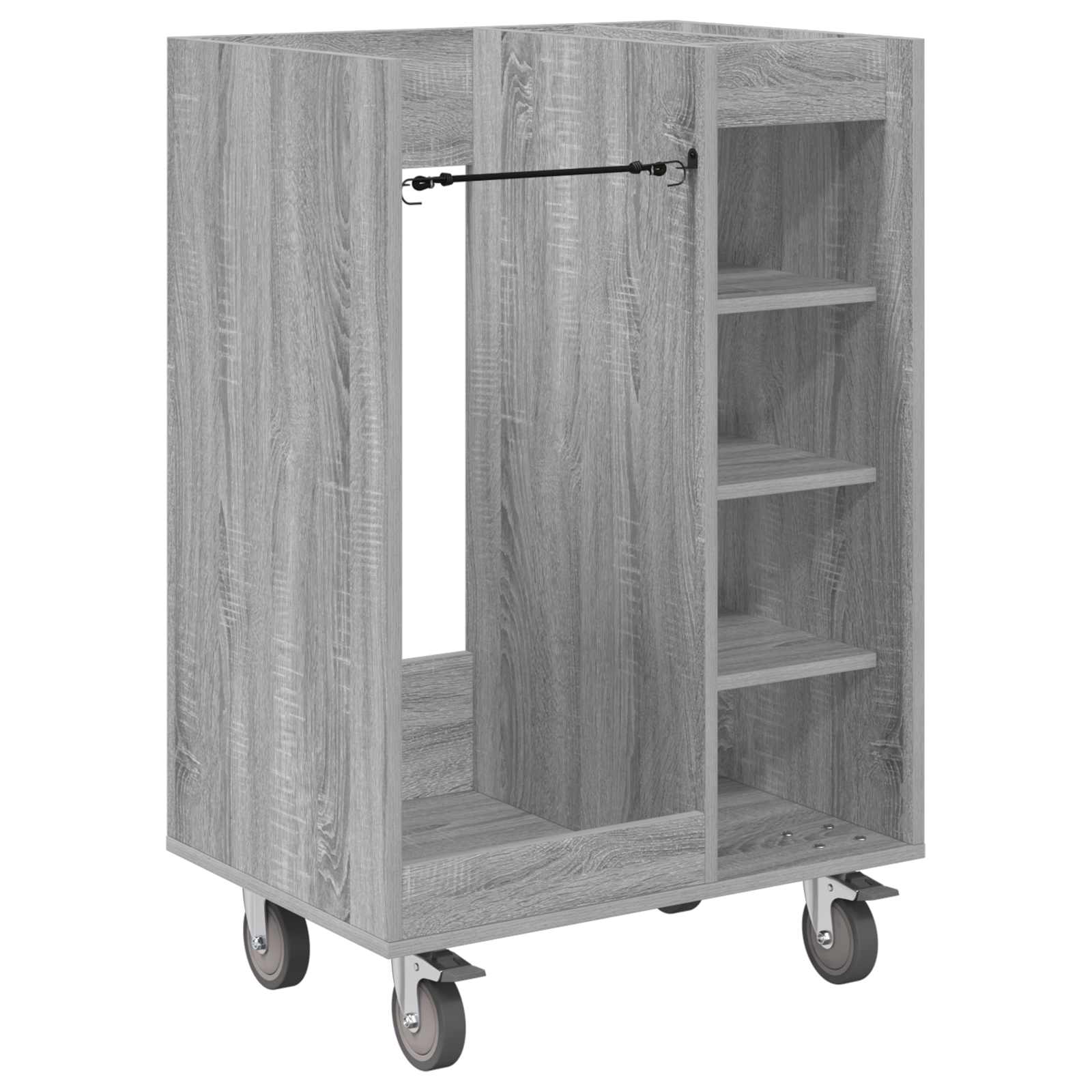 Armário de golfe com roda liso cinza sonoma 65 x 45 x 98 cm