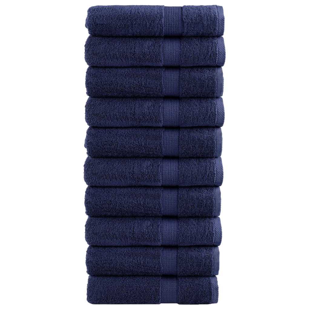 Toalhas banho premium solund 10pcs 70x140cm 600gsm azulmarinho