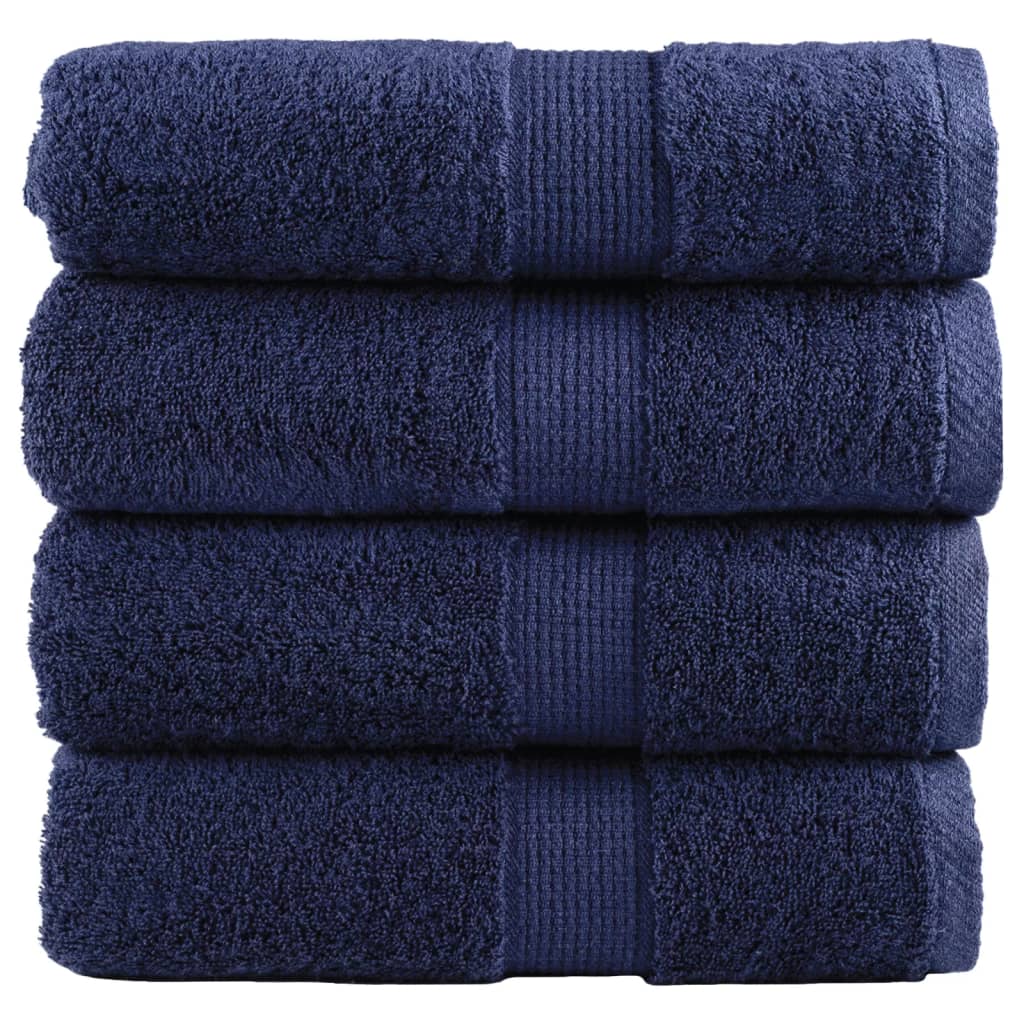 Toalhas de rosto premium solund 4 unidades, azul-marinho, 30x30 cm, 600 g/m²