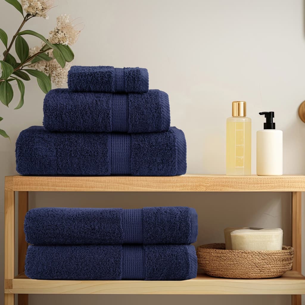 Toalhas de rosto premium solund 4 unidades, azul-marinho, 30x30 cm, 600 g/m²
