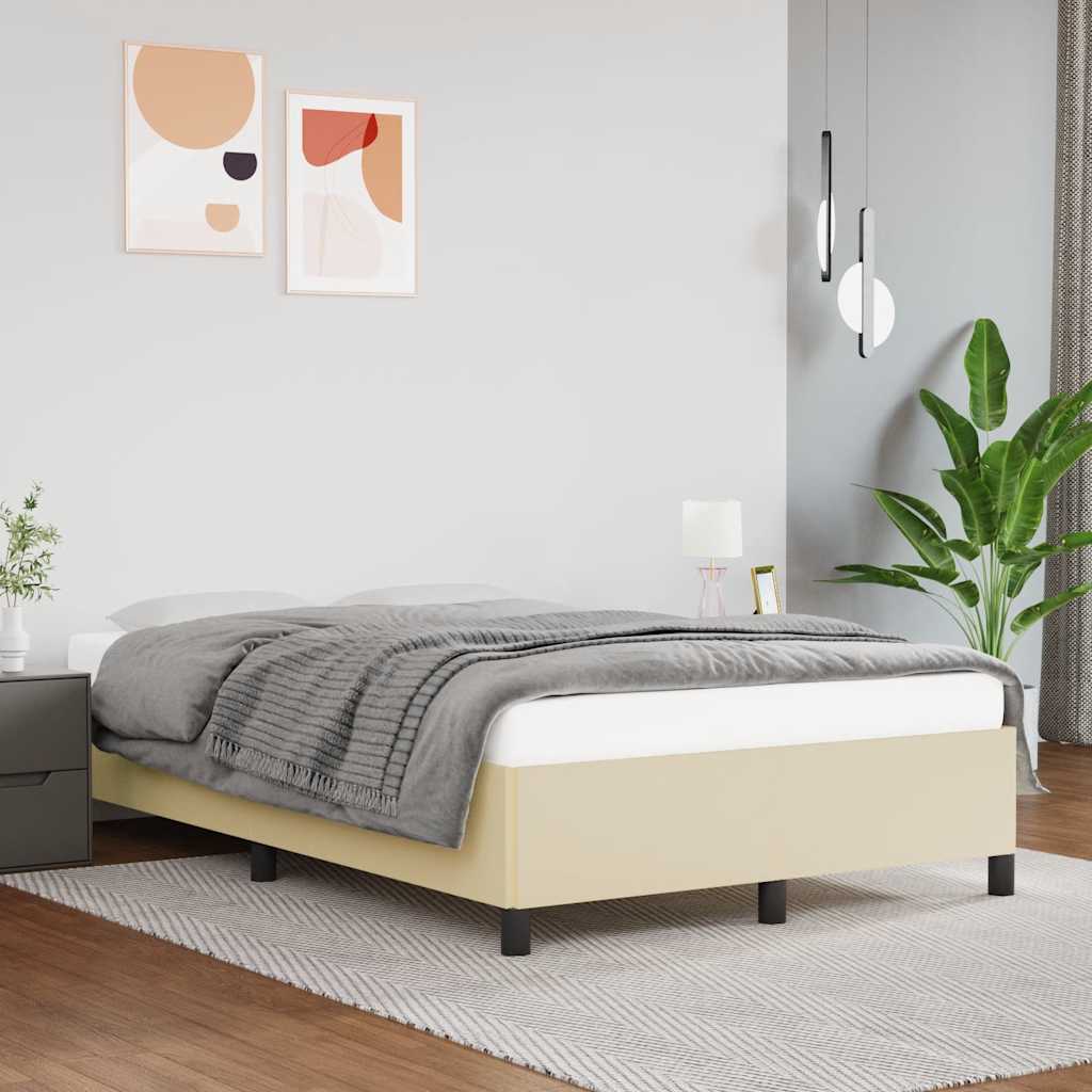 Moldura de cama sem creme de colchão 120x190 cm couro do falso
