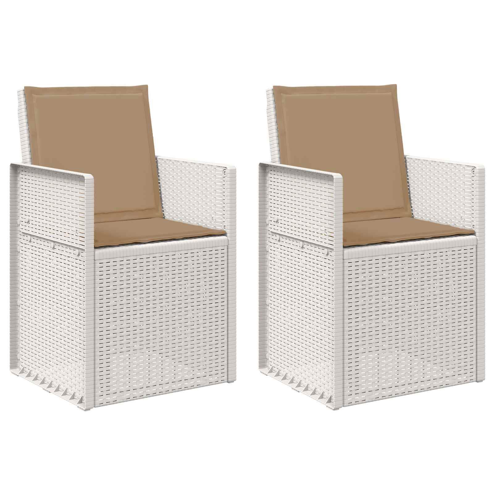 Cadeiras de jantar para jardim 2 unid. PP