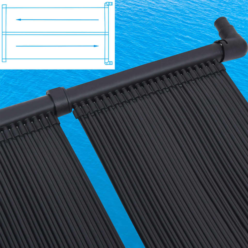 Painéis aquecedores solares de piscina 6 pcs 80x310 cm