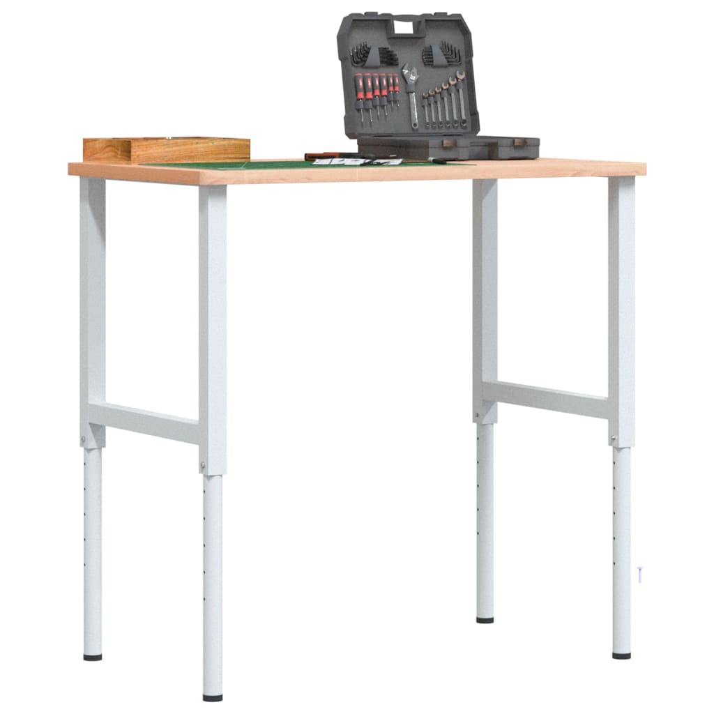 Estruturas bancada ajust. 2 pcs 55x(69-95,5)cm metal cinza