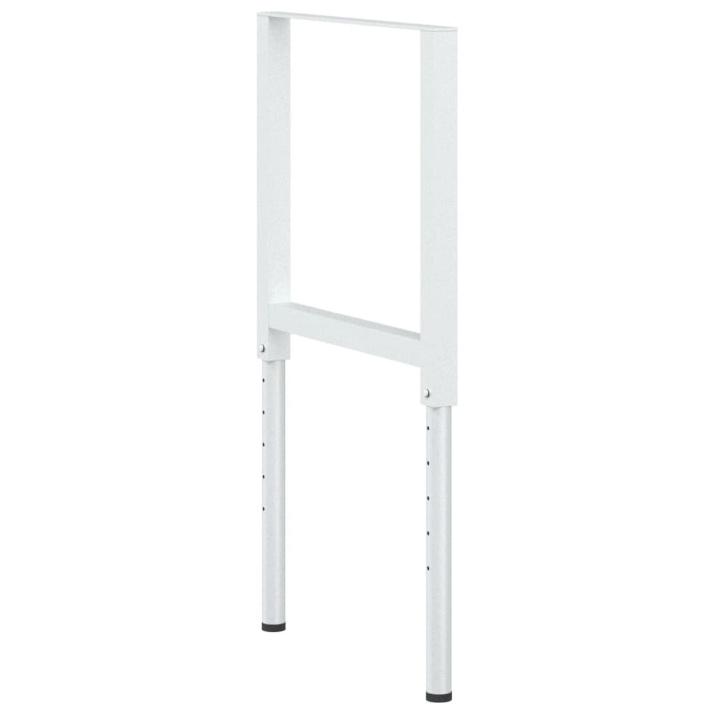 Estruturas bancada ajust. 2 pcs 55x(69-95,5)cm metal cinza