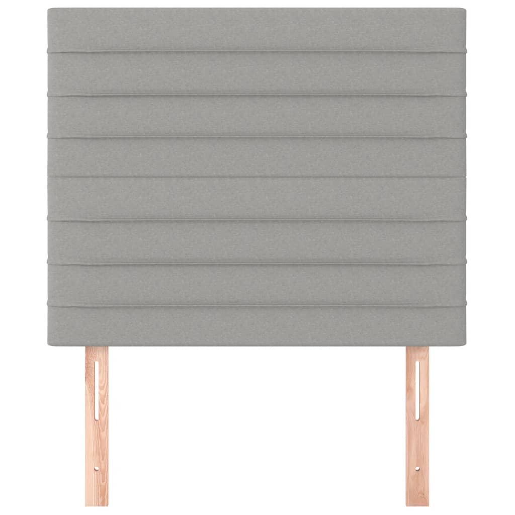 Cabeceira cinza claro 100x5x118/128 cm tecido