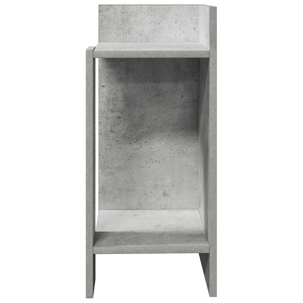 Mesa lateral com prateleira 110x50x103 cm cinzento cimento