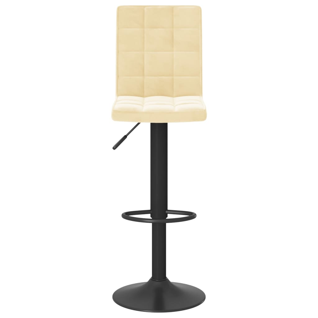 Bancos de bar 2 pcs veludo creme