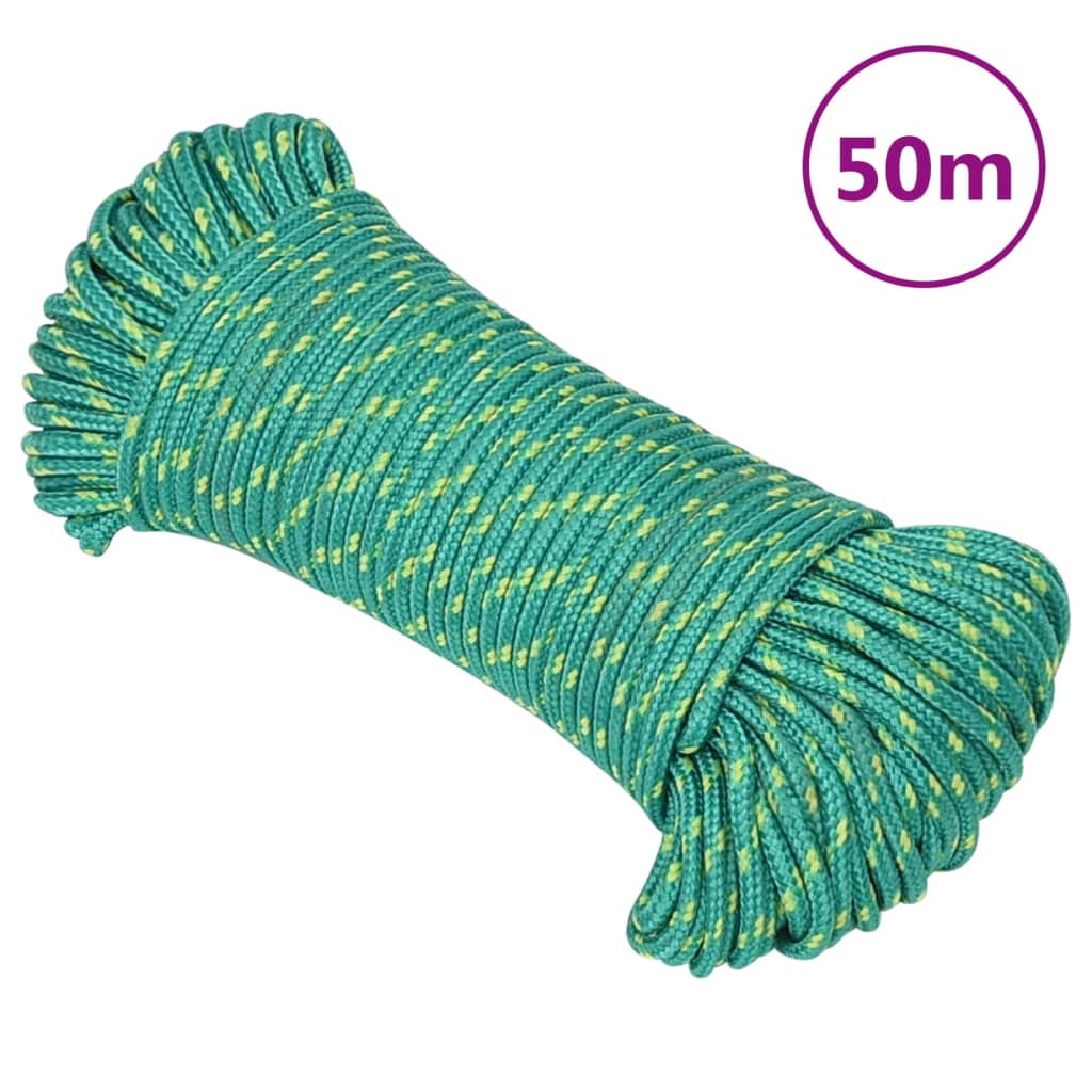 Corda de barco 3 mm 50 m polipropileno verde