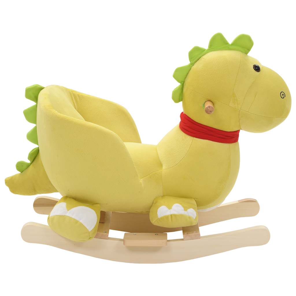 Animal de baloiçar dragão em pelúcia 60x32x53cm verde lima