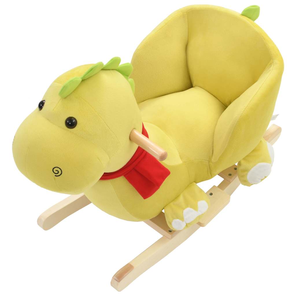Animal de baloiçar dragão em pelúcia 60x32x53cm verde lima