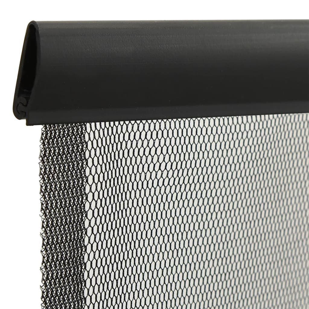 Cortina porta anti-insetos c/ 5 painéis 120x240 cm malha preto