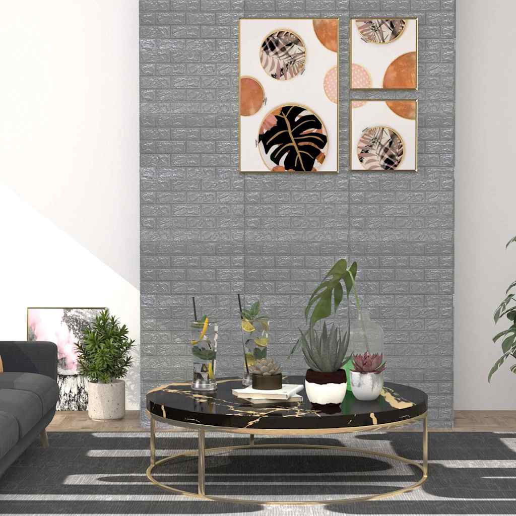 Papel de parede 3d autoadesivo tijolos 20 pcs antracite