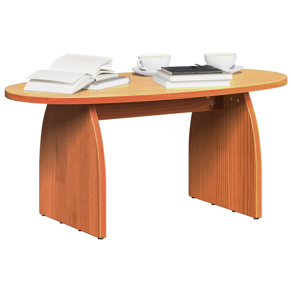 Mesa de centro marrom cera 80 x 40 x 35 cm