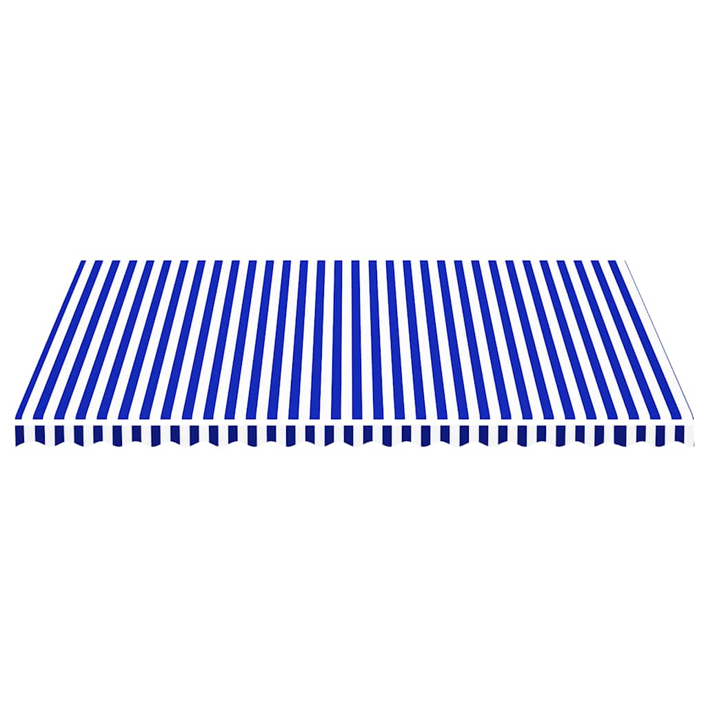 Tecido de substituição para toldo azul e branco 500x350 cm poliéster