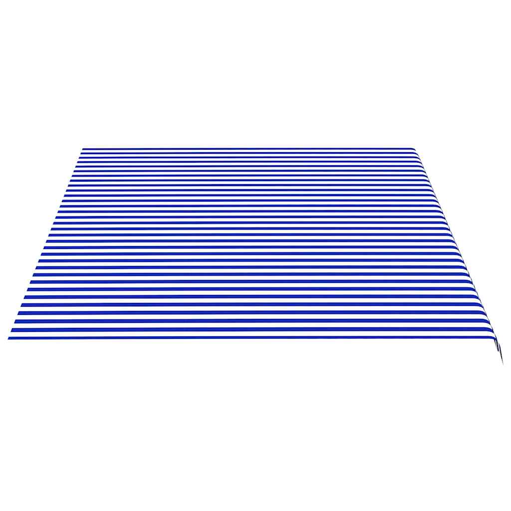 Tecido de substituição para toldo azul e branco 500x350 cm poliéster