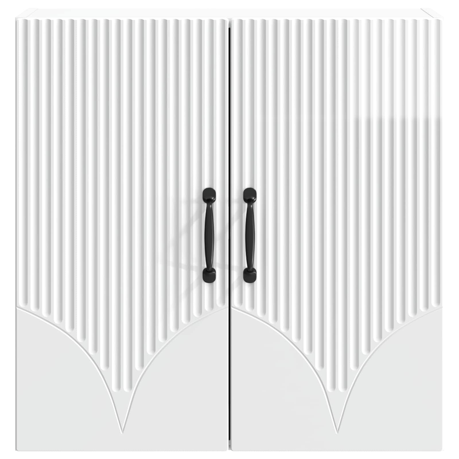 Armário de parede branco brilhante 59 x 31 x 60 cm