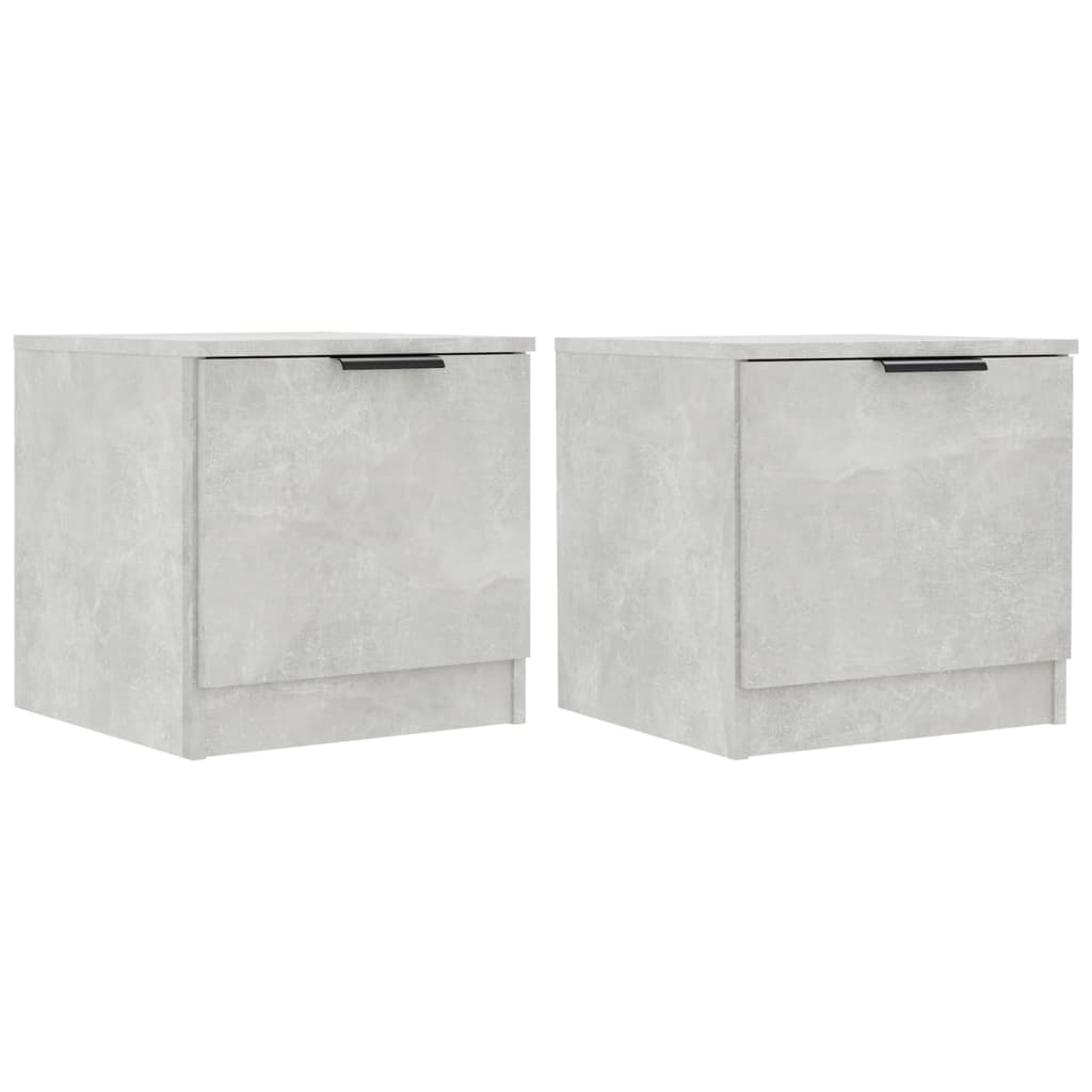 Mesas de cabeceira 2 pcs 40x39x40 cm cinzento cimento