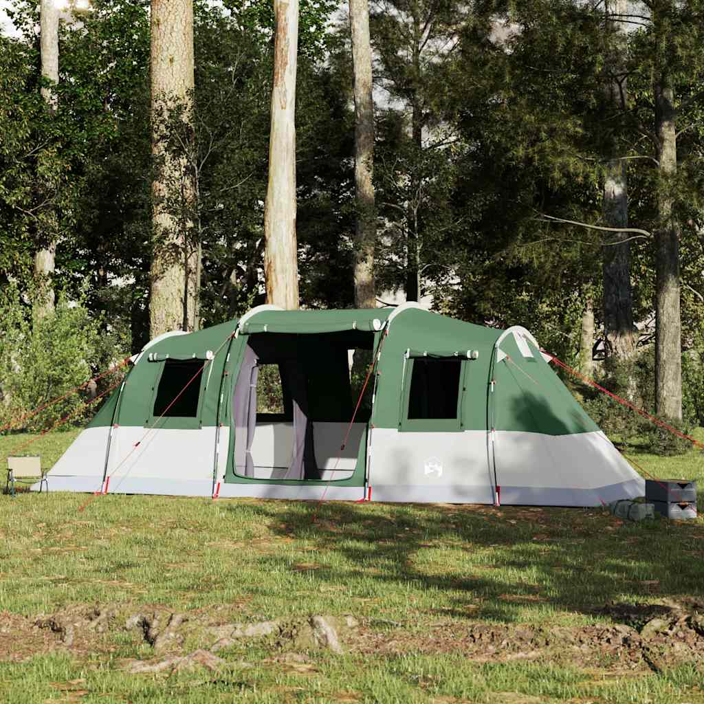 Tenda familiar túnel para 6 pessoas impermeável verde