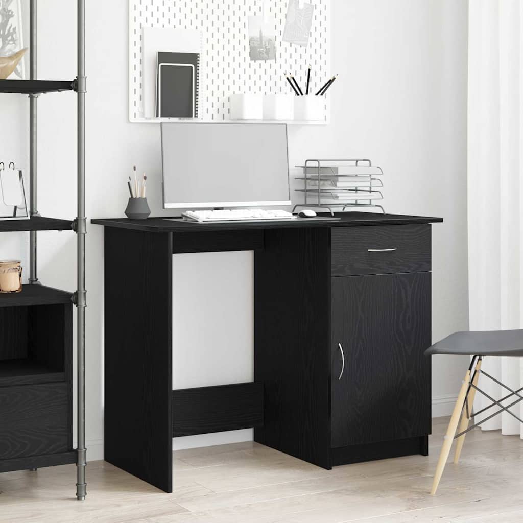 Mesa carvalho preto derivados de madeira 100 x 50 x 76 cm