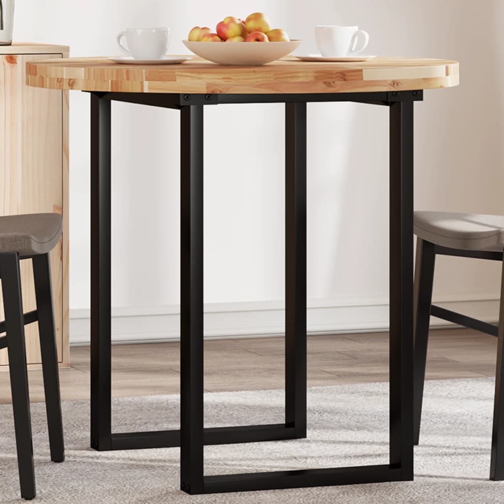 Tampo de mesa redondo ø80x4 cm madeira de acácia maciça