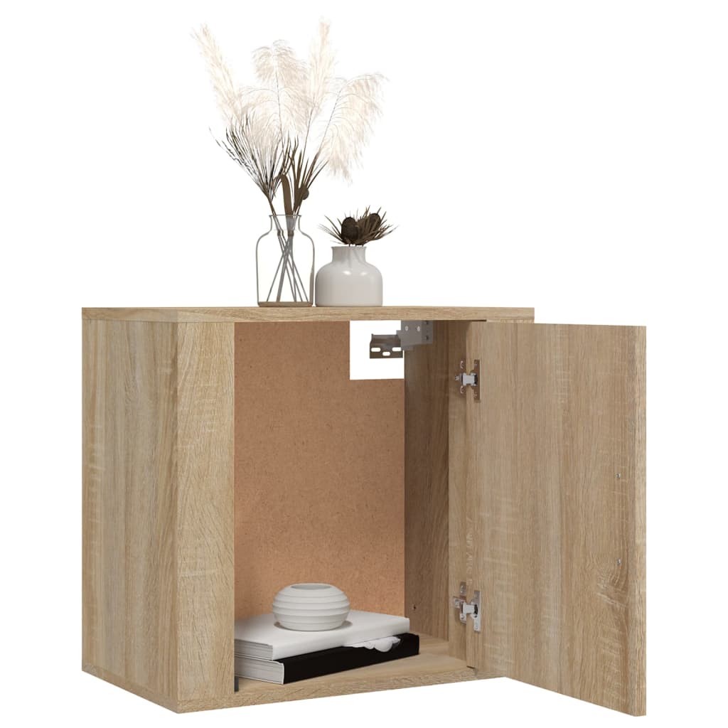 Mesas de cabeceira parede 2 pcs 50x30x47 cm cor carvalho sonoma