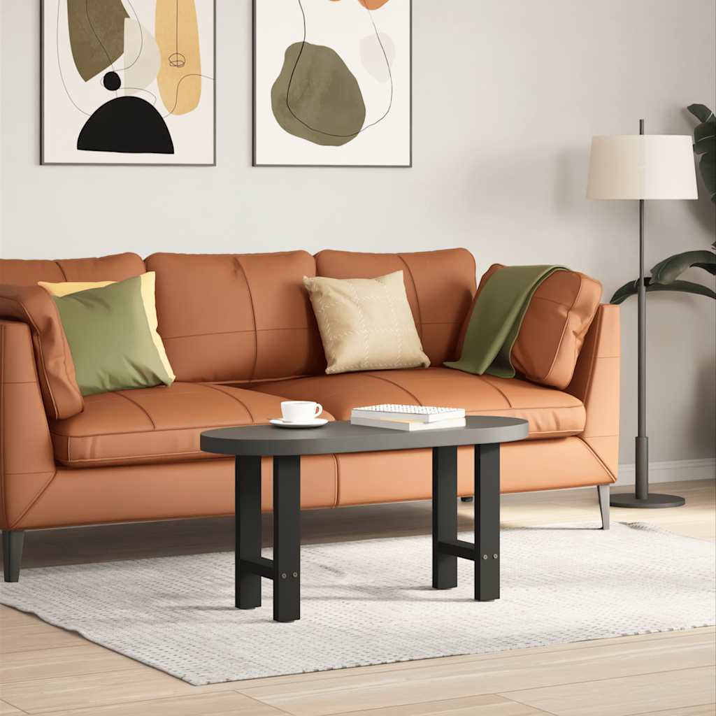 Pés para mesa de centro pretos 2 peças 28x(42-43) cm aço