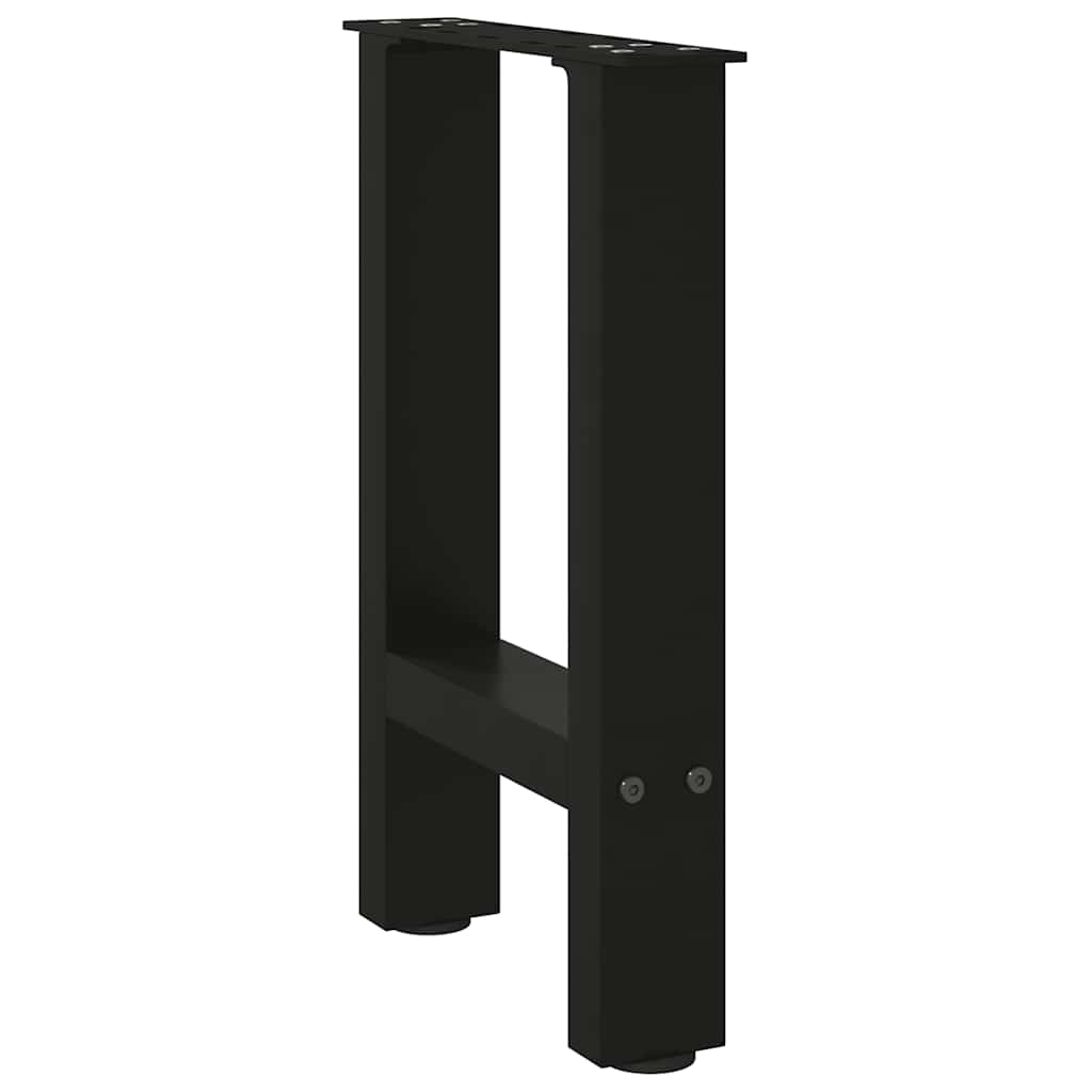 Pés para mesa de centro pretos 2 peças 28x(42-43) cm aço