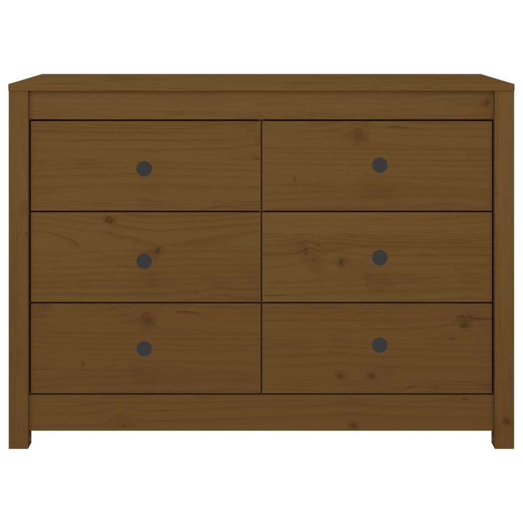 Armário de apoio 100x40x72 cm pinho maciço castanho mel
