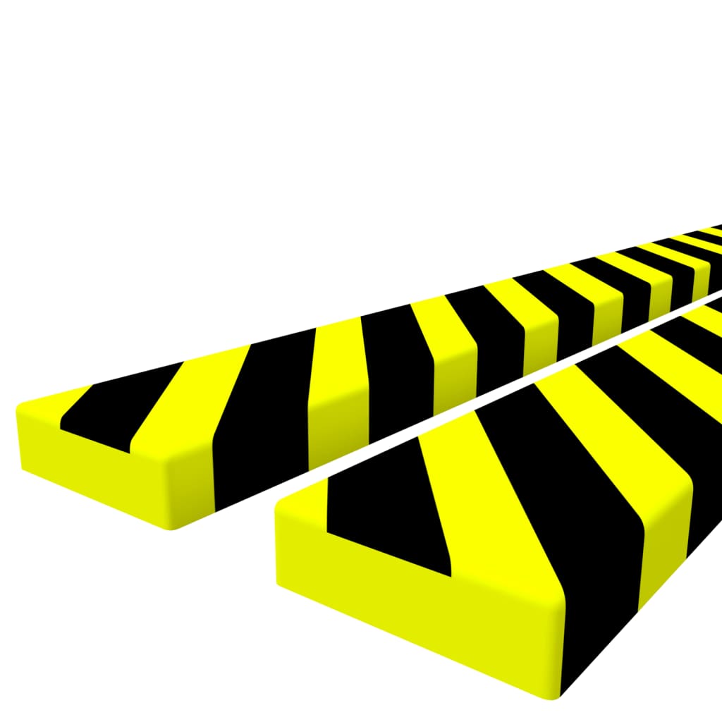 Protetores de canto 2 pcs 6x2x101,5 cm pu amarelo e preto