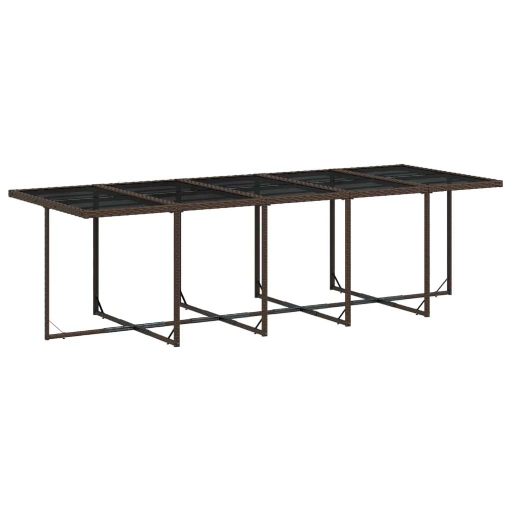 13 Pcs conjunto jantar p/ jardim c/ almofadões vime PE castanho