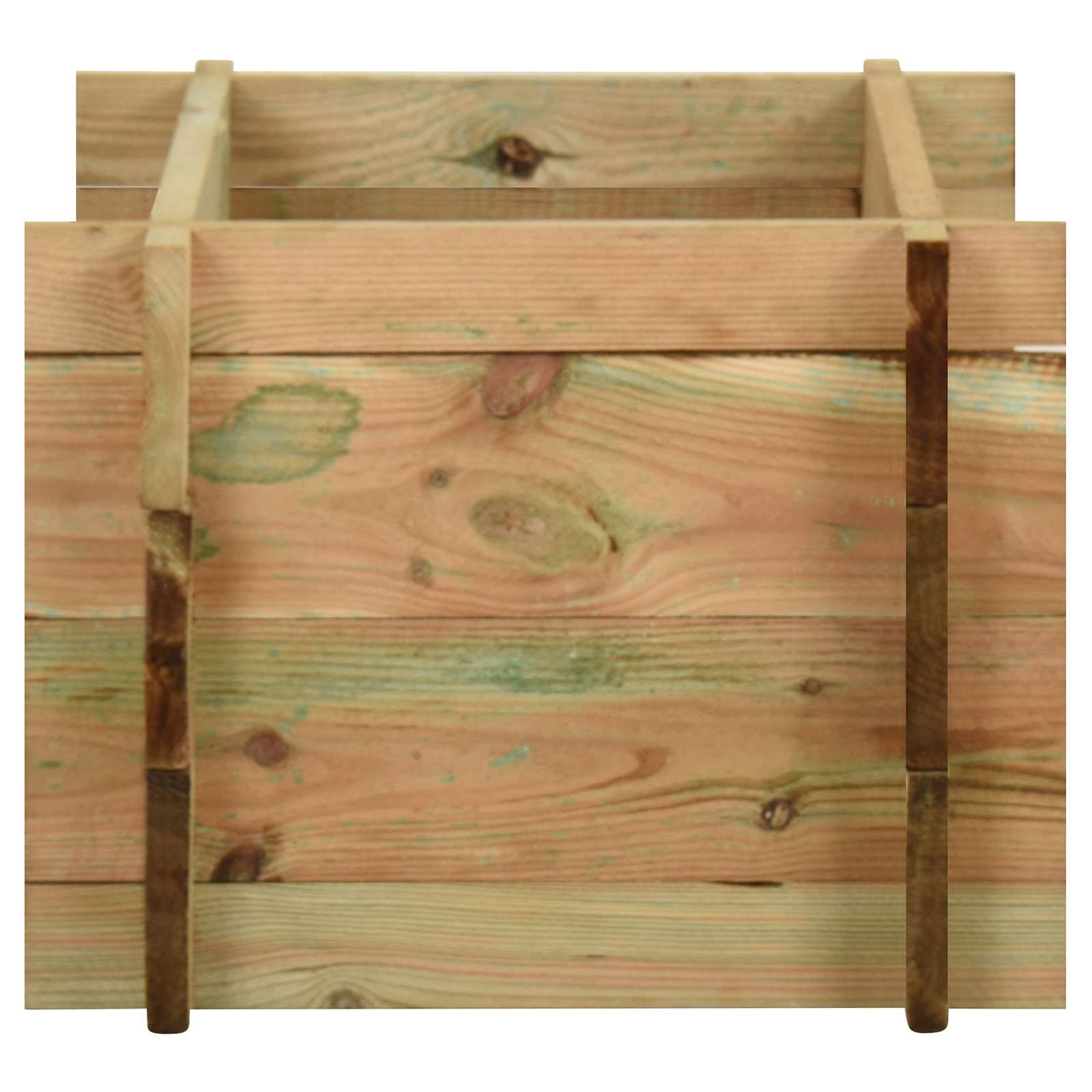 Cama elevada de vegetais para jardim verde 80 x 80 x 32 cm