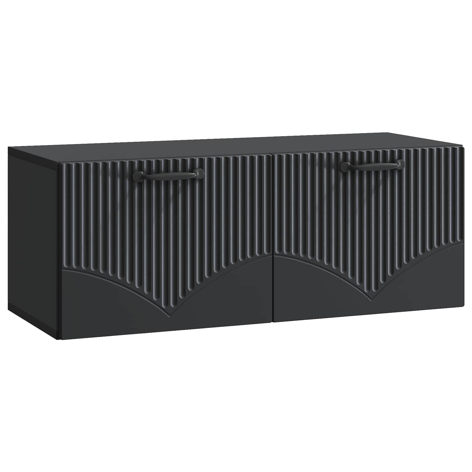 Gabinete de TV de parede preto 78,5 x 31 x 30 cm
