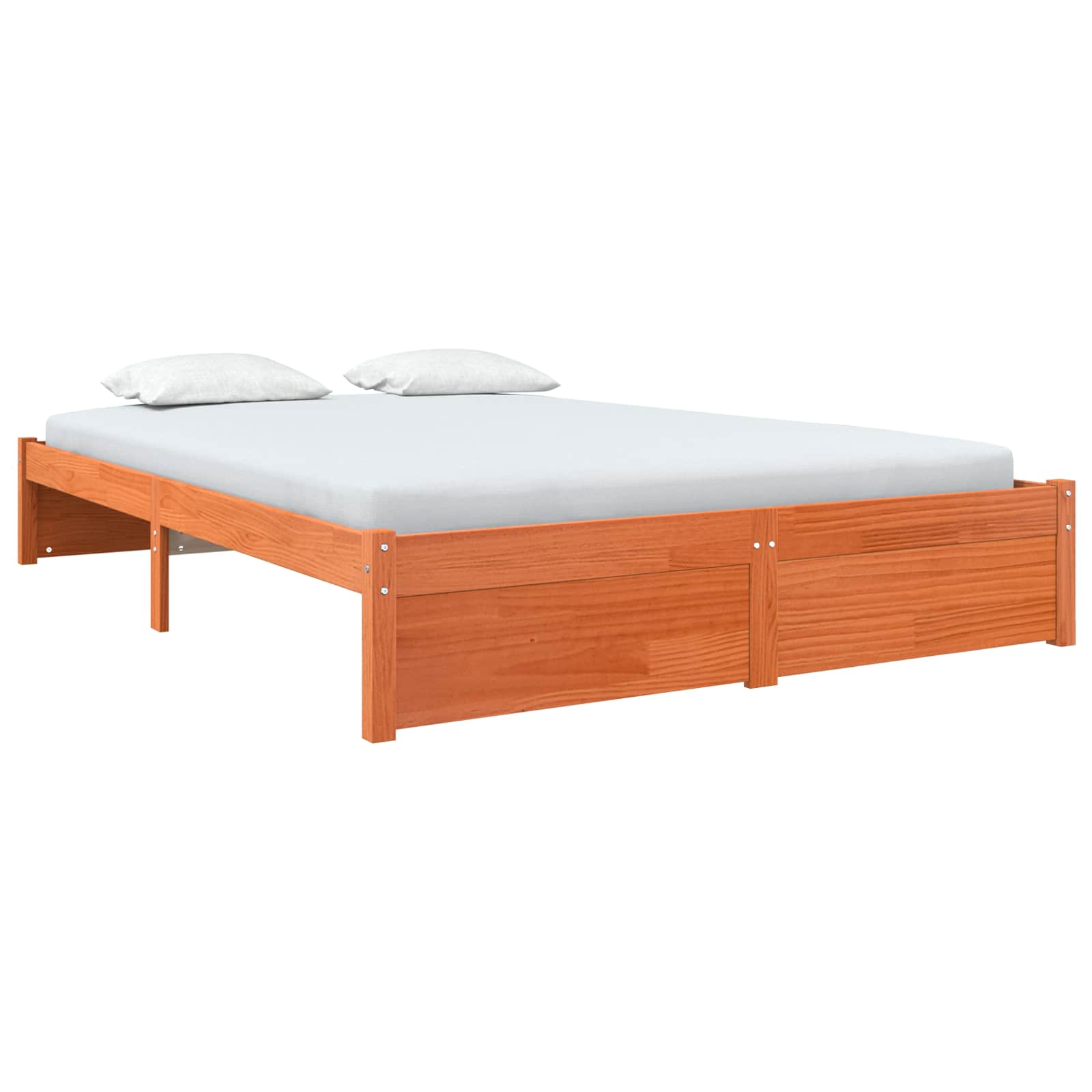 Estrutura da cama marrom cera 150 x 200 cm