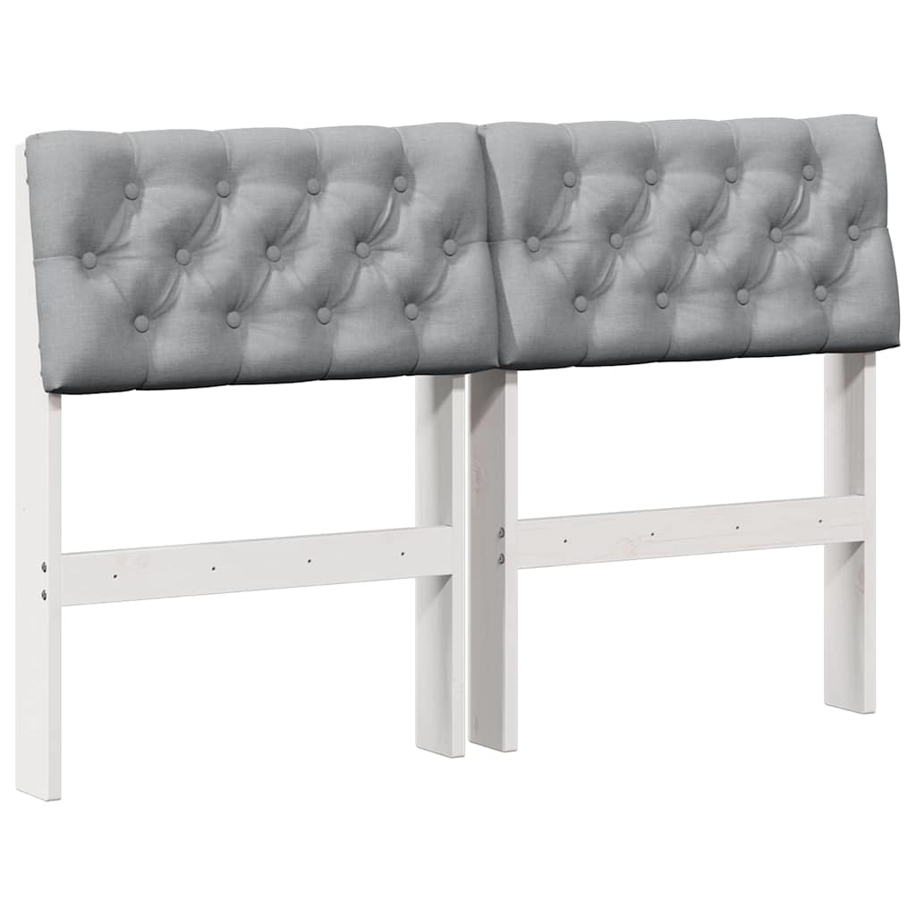 Cabeceira estofada cinzento-claro 120 cm