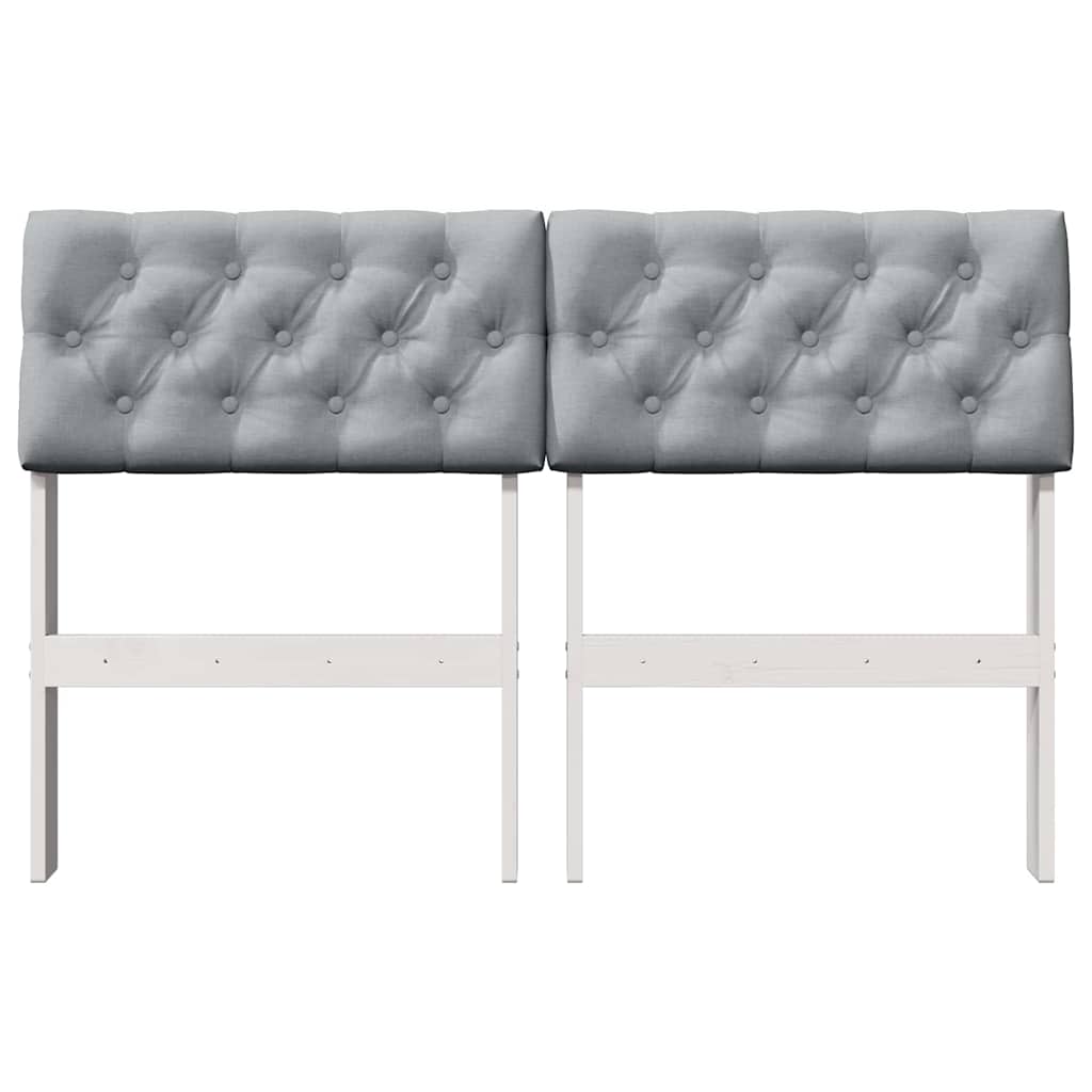 Cabeceira estofada cinzento-claro 120 cm