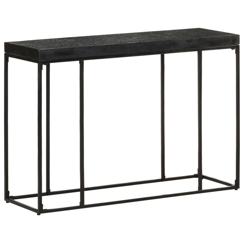 Mesa consola 110x35x76 cm acácia maciça e mangueira preto